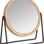 Round tabletop vanity mirror