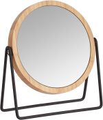 Round tabletop vanity mirror